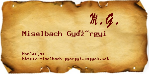 Miselbach Györgyi névjegykártya